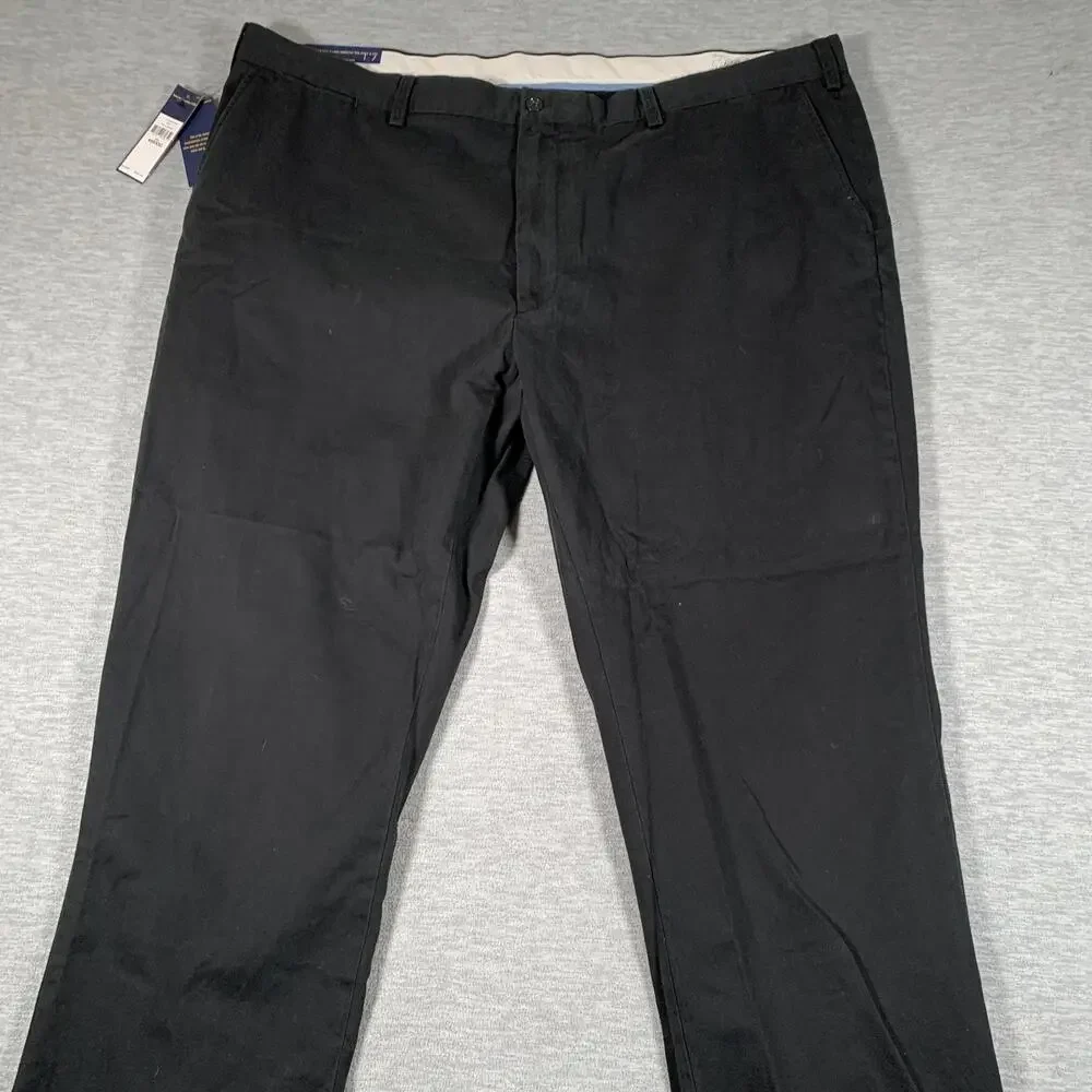 Polo Ralph Lauren Pants Mens 46x30 Black Classic Fit Chino Big & Tall Casual